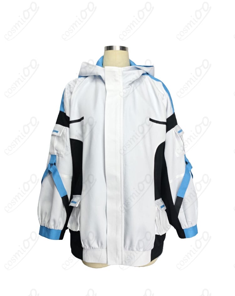 飛鳥馬トキ 臨戦コスプレ衣装の正面画像。コートのシルエットとベルト位置を確認できる