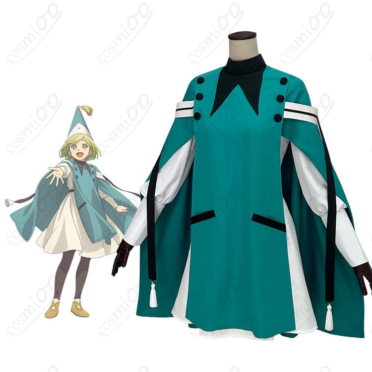 ココの見習い魔法使い衣装一式の着用イメージ（とんがり帽子と上着のシルエットが分かる）