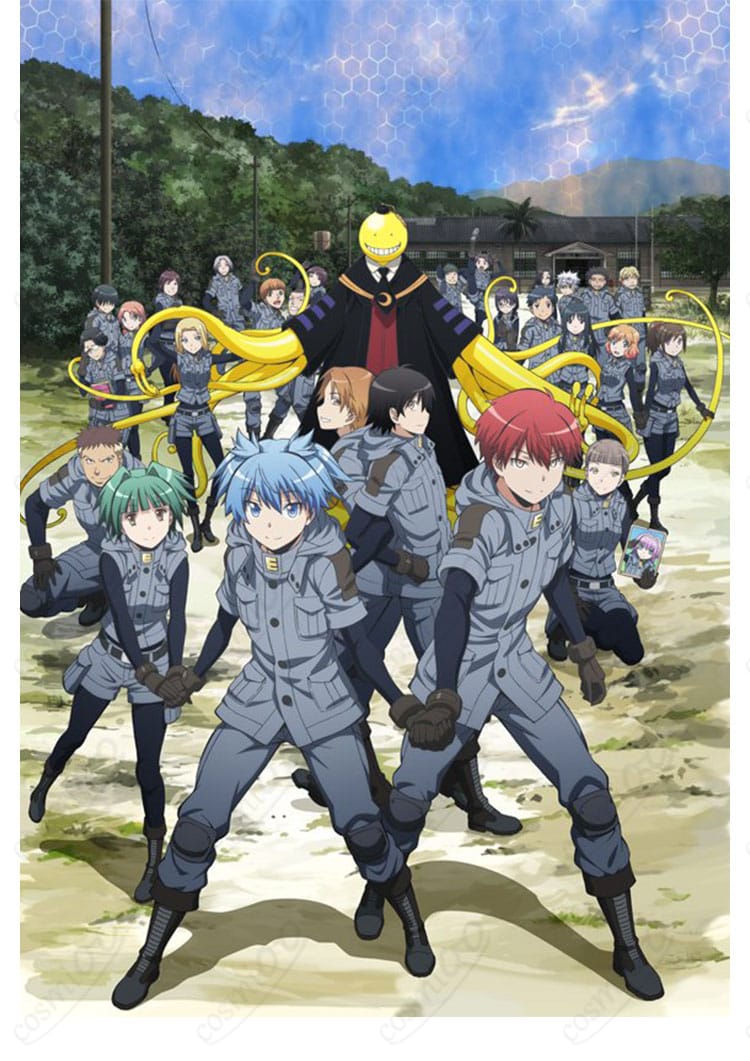 暗殺教室 茅野カエデ 超体育着の手袋・タイツなど小物ディテールの近接カット