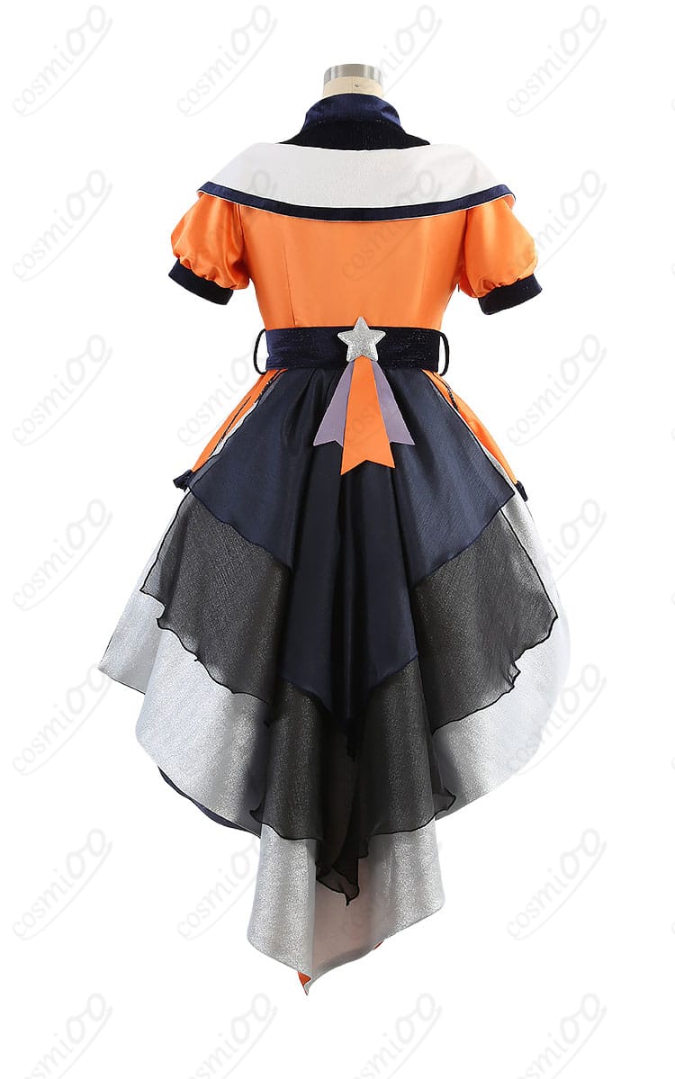 澁谷かのん ステージ衣装の背面ディスプレイ画像（シルエットと留め位置）