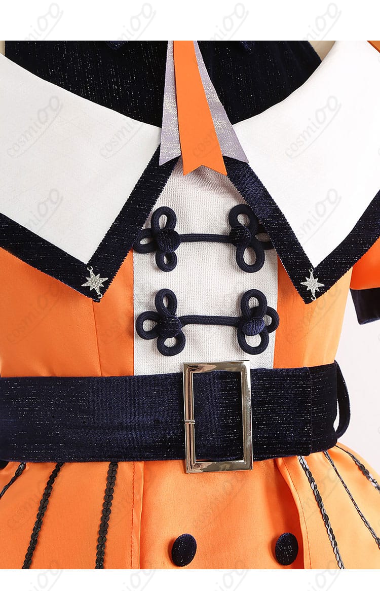 澁谷かのん ステージ衣装の襟元・装飾ディテール拡大（配色と質感）