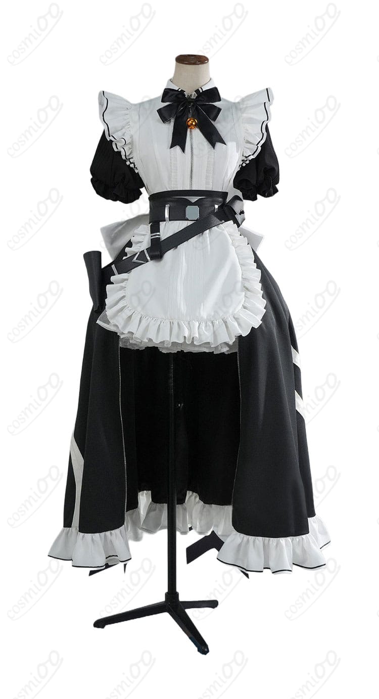 ラオーラ・パンテーラ メイド服の正面全体像(ワンピースとエプロンのシルエット)