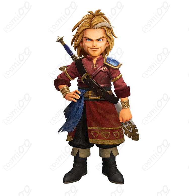 ドラゴンクエストVII キーファ大人版コスプレ衣装の全身イメージ。ハリ感のあるマントとクールな騎士風デザインが分かるフロントビュー。