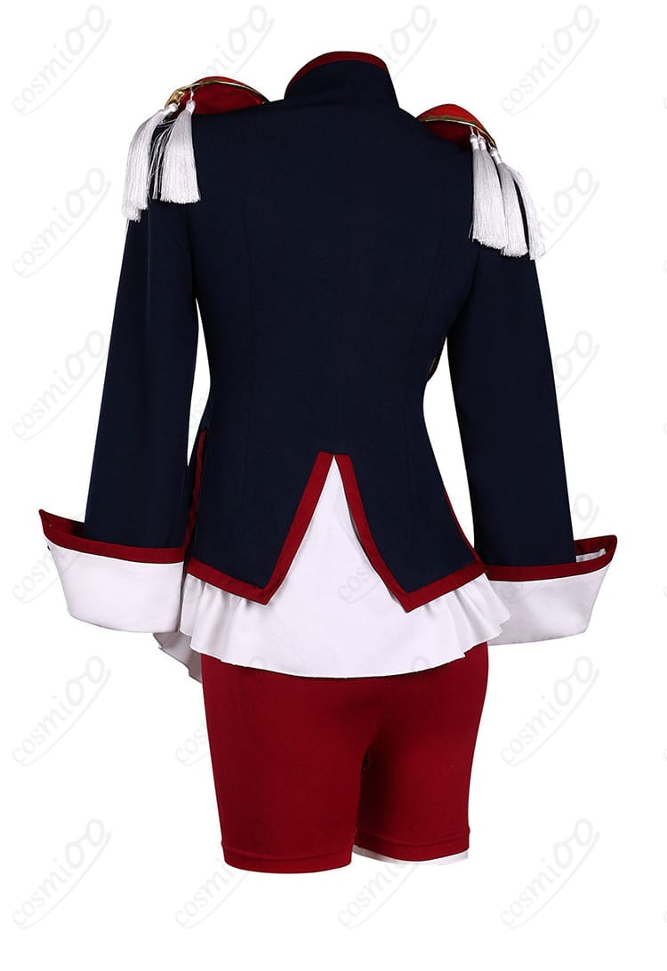 天上ウテナ 制服コスプレ上着の背面カッティングと裾デザイン