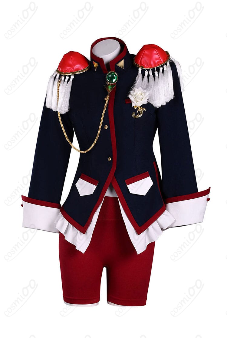 天上ウテナ 制服コスプレ上着の正面パイピングとボタン詳細