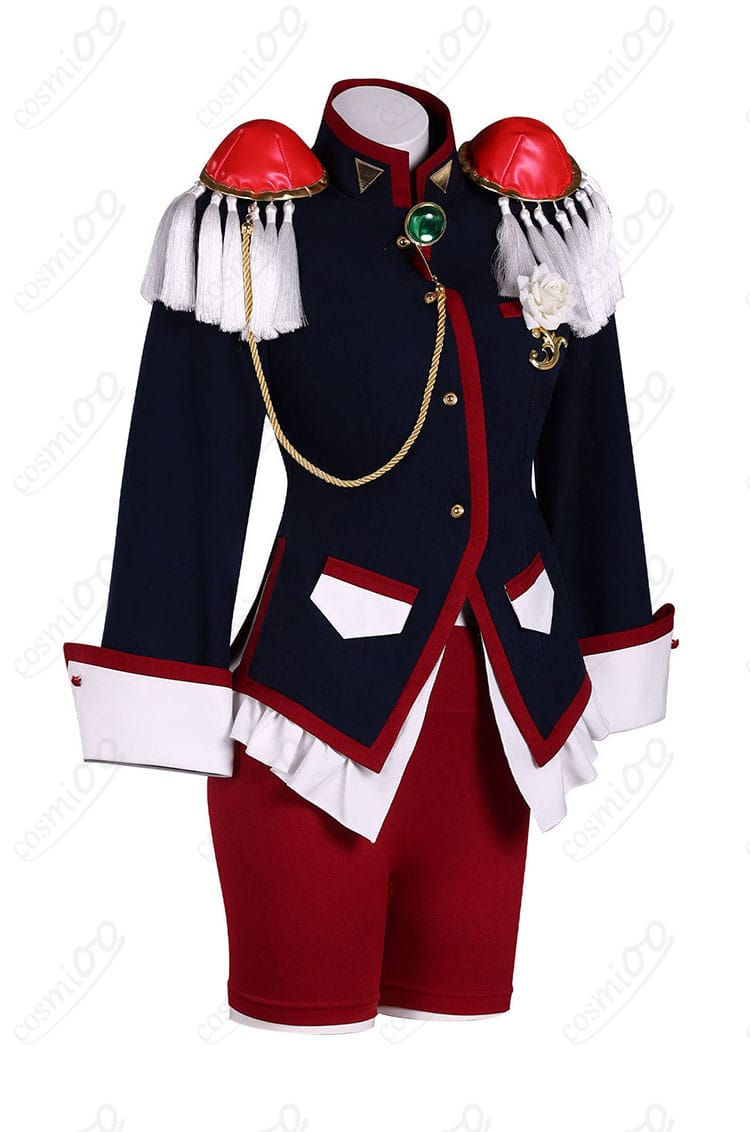 天上ウテナ 制服コスプレの右側面シルエットと配色ライン
