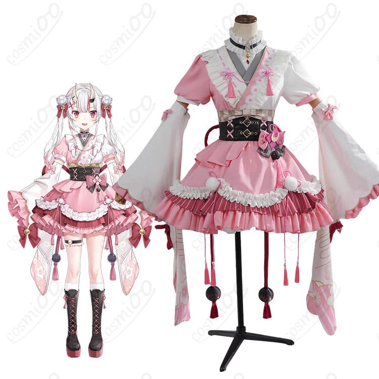 百鬼あやめ 和風メイド衣装のキャラクタービジュアル風着用イメージ