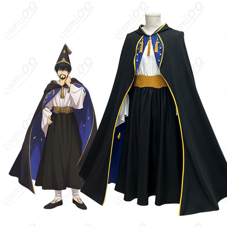 とんがり帽子のアトリエ オルーギオの魔法使いコスプレ衣装を着用した全身イメージ