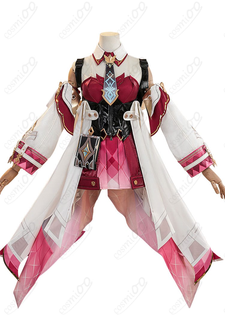 原神系ファンタジー衣装の正面全体(上着・スカート・飾り)