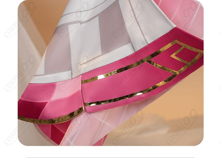 原神系ファンタジー衣装 裾まわり装飾と縁取りのディテール