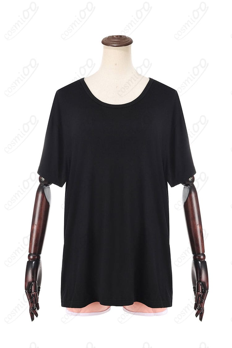 商品正面：Tシャツとショートパンツのコーデ全体（フロント）