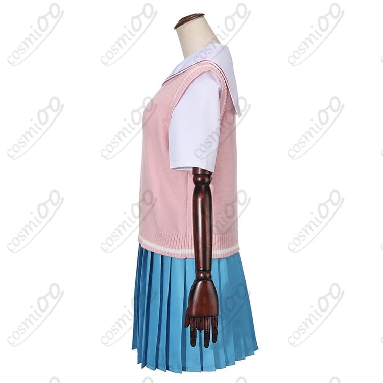 COSMIOO 学園制服コスプレ ピンクベストセット｜さらっと快適・上品かわいい・初心者も安心の5点構成 - 2枚目の画像