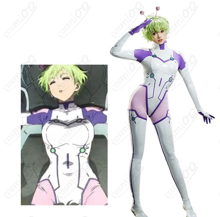 バモラの戦闘服コスプレ衣装を着用したモデルの全身イメージ