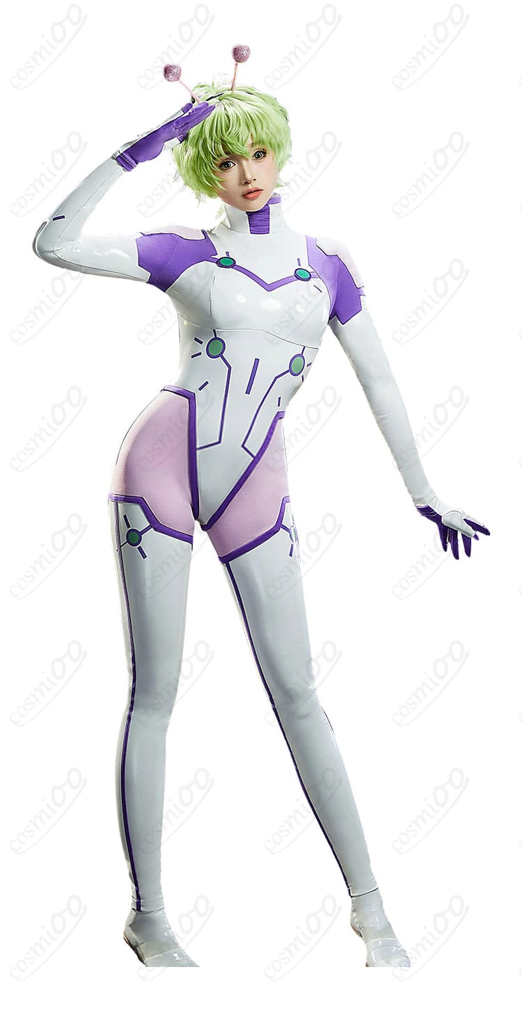 バモラ戦闘服コスプレの正面着用カット。高発色PUの質感が映える