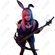 ホロライブ 森カリオペ バニーコスプレ｜再現度と着やすさを両立したクール&セクシーセット - 2枚目の画像（サムネイル）