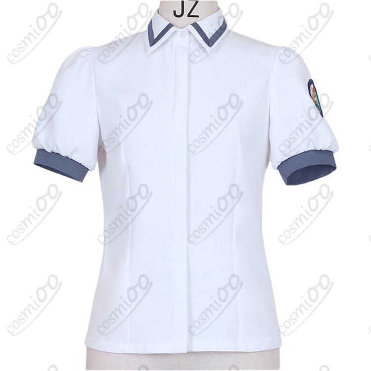 学園制服 夏コスプレ衣装（シャツ＋スカート＋スカーフ）爽やか上品な着心地で初心者も安心 - 3枚目の画像