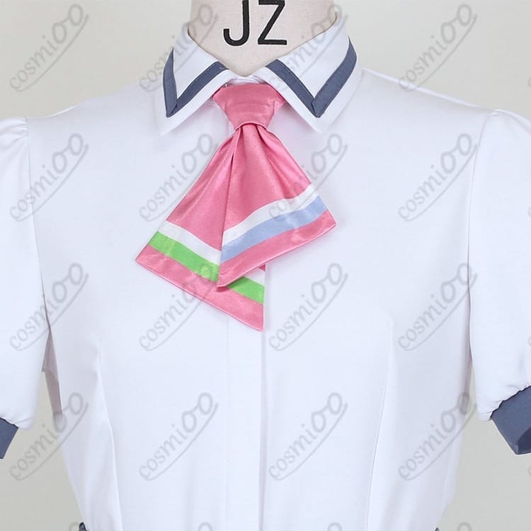 学園制服 夏コスプレ衣装（シャツ＋スカート＋スカーフ）爽やか上品な着心地で初心者も安心 - 5枚目の画像