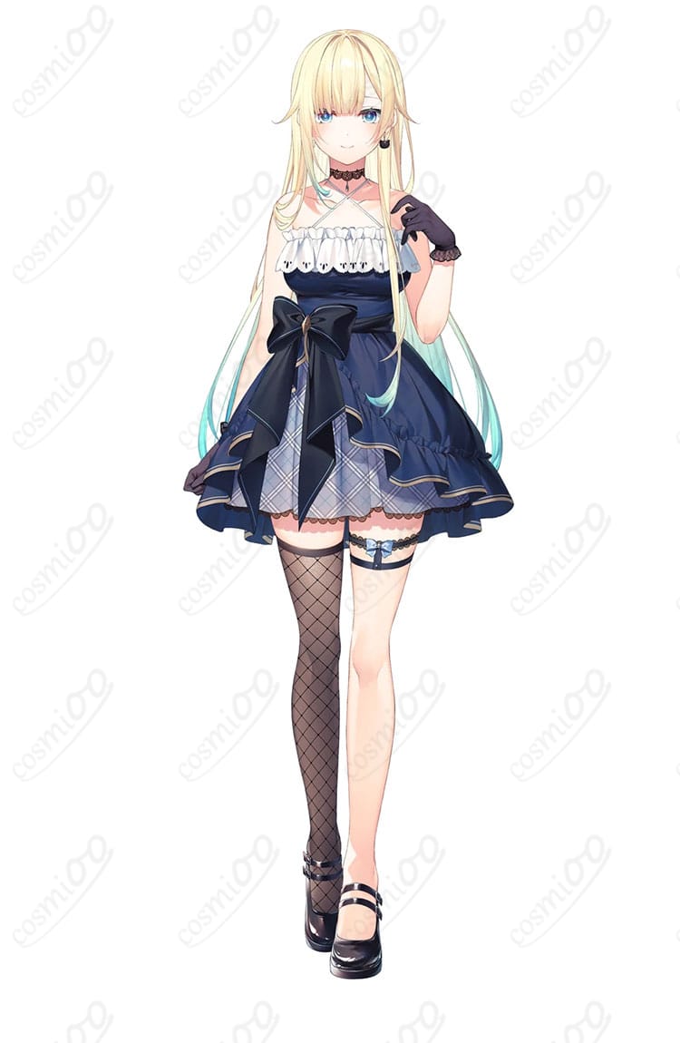 ぶいすぽっ!藍沢エマの初期衣装をモチーフにしたゴシックロリータ風コスプレ衣装の全体イメージ