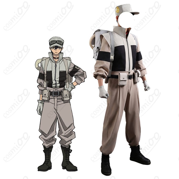 ガチアクタ 掃除屋サポーター制服のキャラクタービジュアル風コーデ全身イメージ
