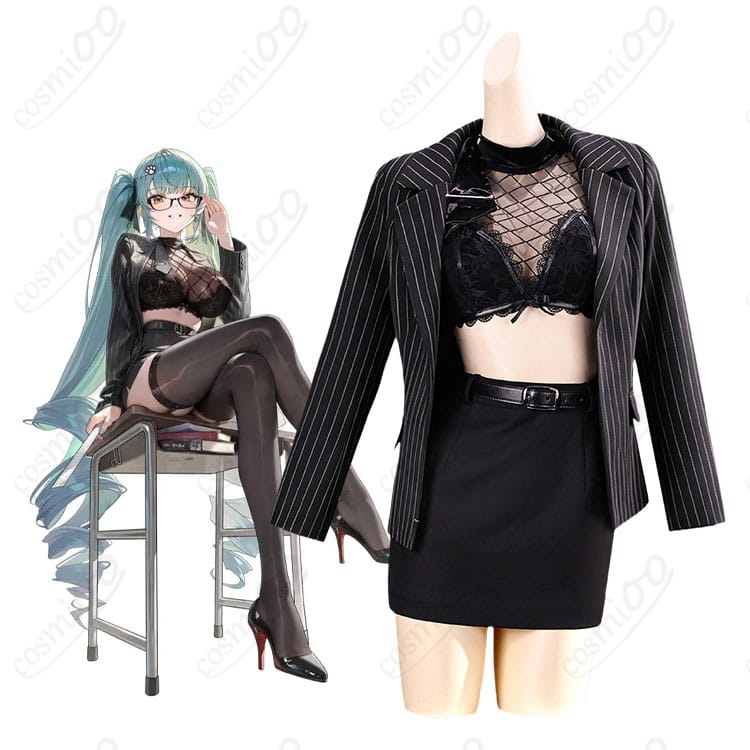 勝利の女神:NIKKE プリバティ シャープレッスンのコスプレ衣装を着用した全身イメージ