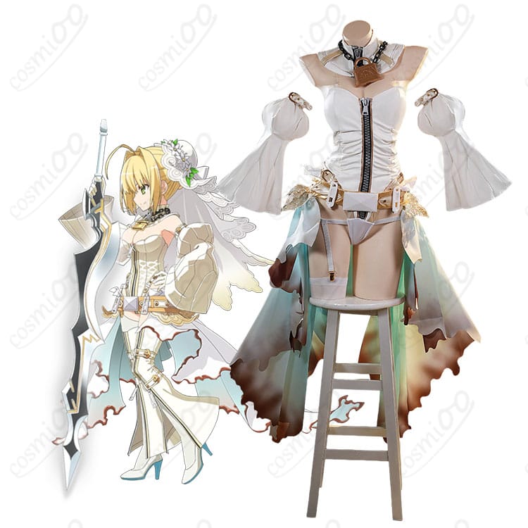 ネロ・クラウディウス〔ブライド〕第2再臨 コスプレ衣装のキャラクタービジュアル再現イメージ