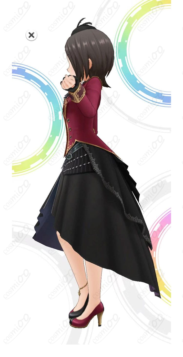 東郷あい ビター・エレガンス衣装の袖ディテールと装飾の近接画像