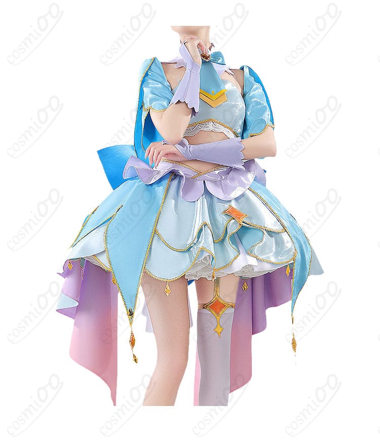 キュアエクレール衣装の側面シルエット写真(ハリ感のあるスカート)