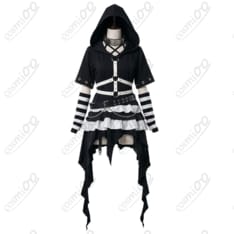 にじさんじ 月ノ美兎 囚人服風コスプレ｜薄手で通気性良好、うさ耳フードが写真映えする初心者安心セット - 1枚目の画像（サムネイル）