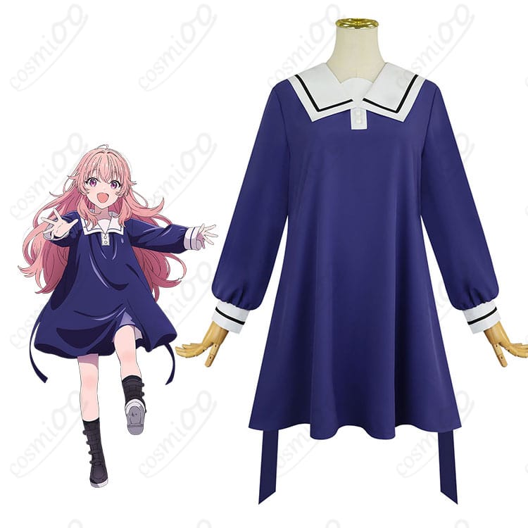 トツキ・シーナ/カガリ・ミミの制服コスプレ衣装を着用した全身イメージ