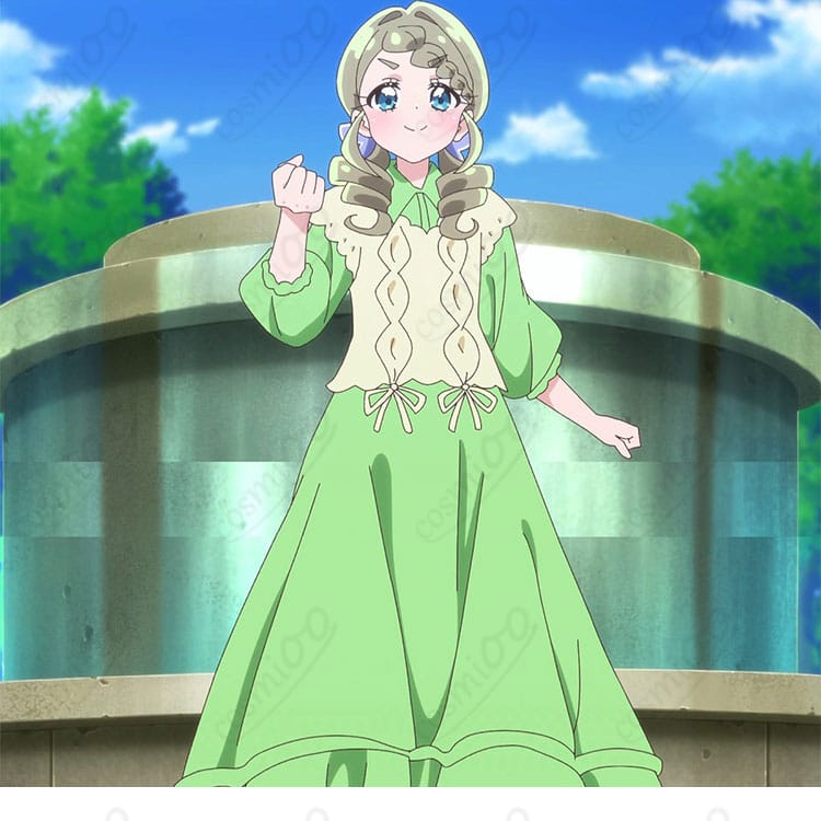 来栖エリザ 私服コスプレ衣装の正面デザインと上着・ワンピース