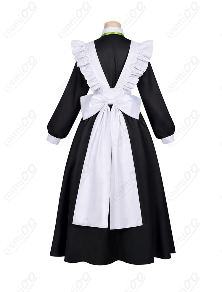 オリジナル メイド服 背面：大きなバックリボンとすっきりした背面ライン
