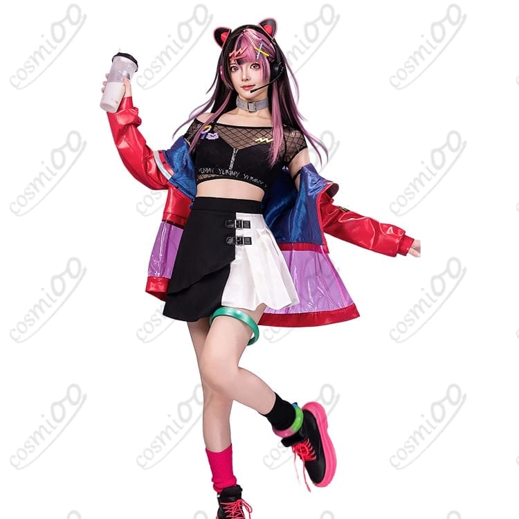 BanG Dream! サイバー系ステージ衣装｜ネコミミヘッドホン付きで写真映えと着脱ラクを両立 - 2枚目の画像