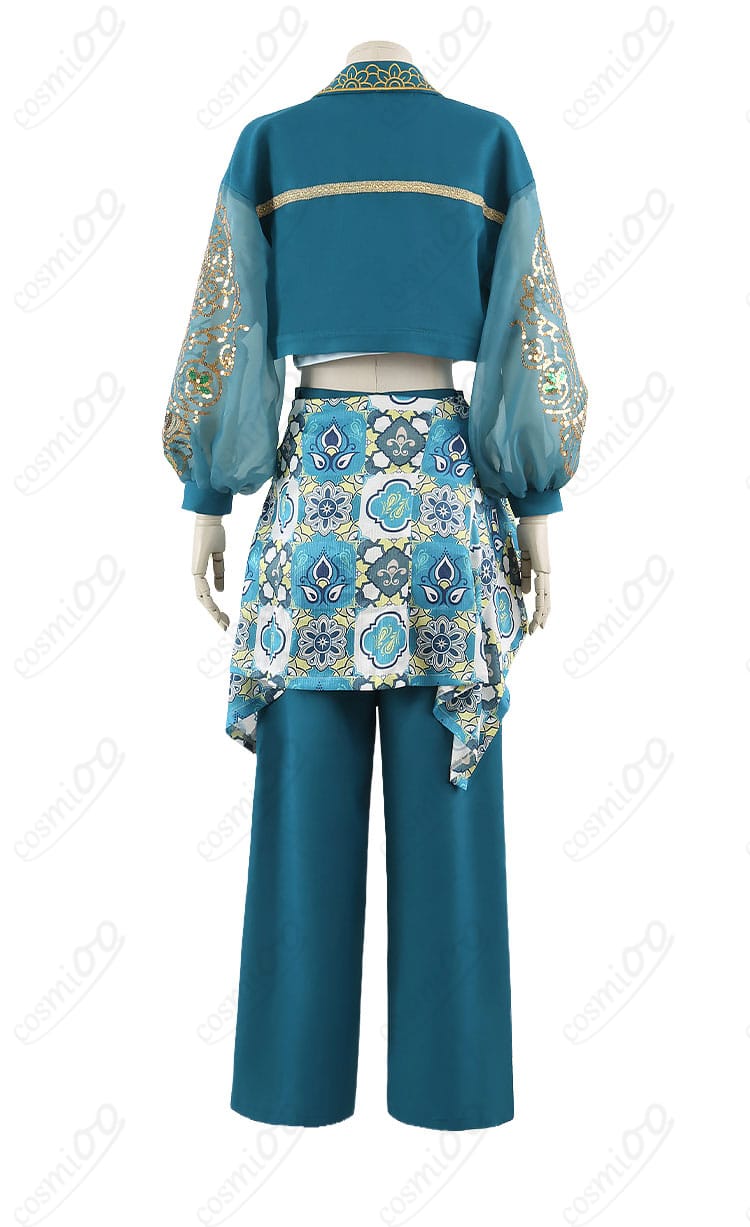 ツイステ風 寮服コスプレ衣装の背面デザインとシルエット