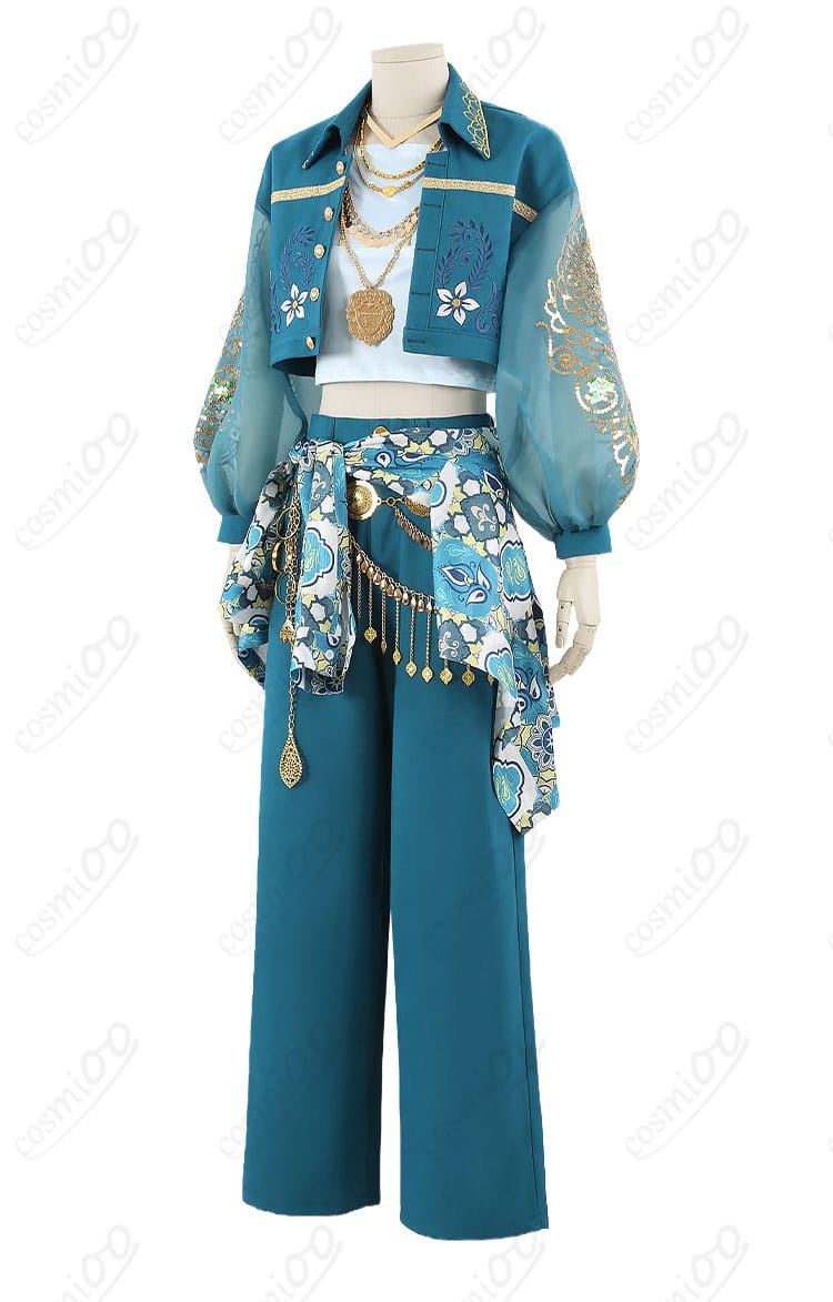 ツイステ風 寮服コスプレ衣装 左側の装飾とラインの見え方