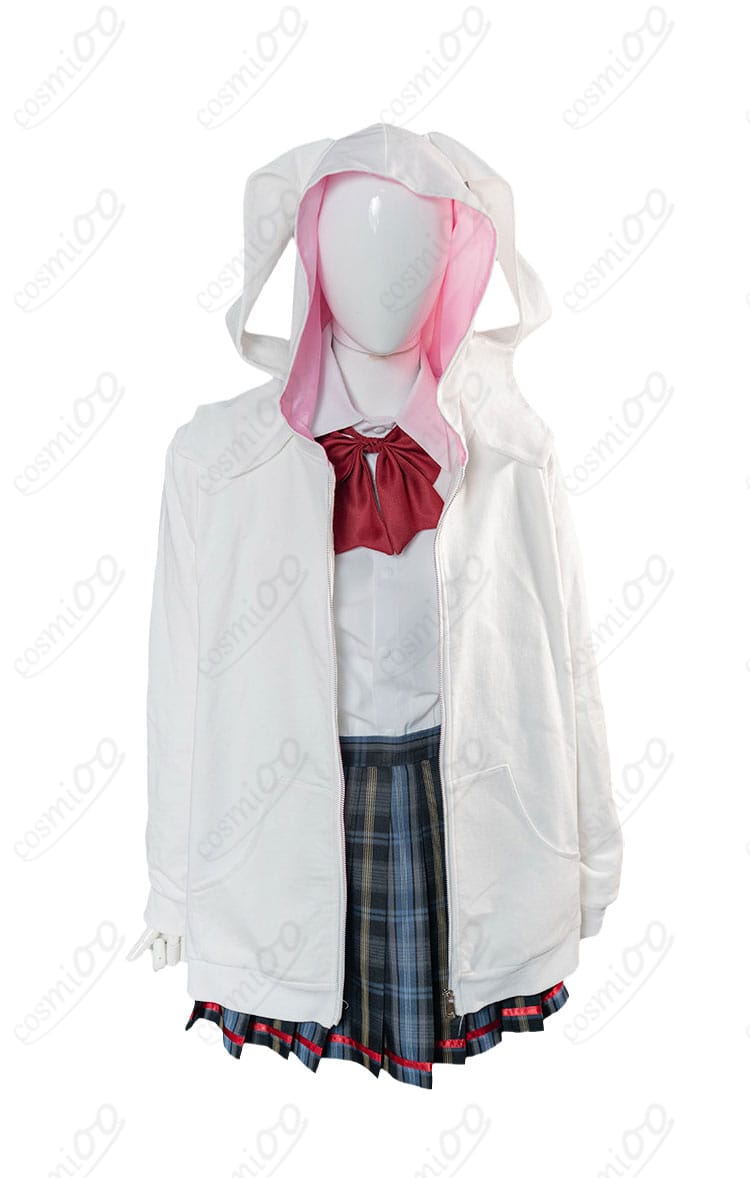 ユースティア 学園制服 うさ耳パーカーとシャツ・スカートの正面全体