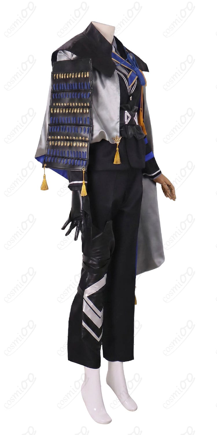 山姥切長義 極 新戦闘服コスプレ衣装の側面シルエットとレッグストラップの見え方