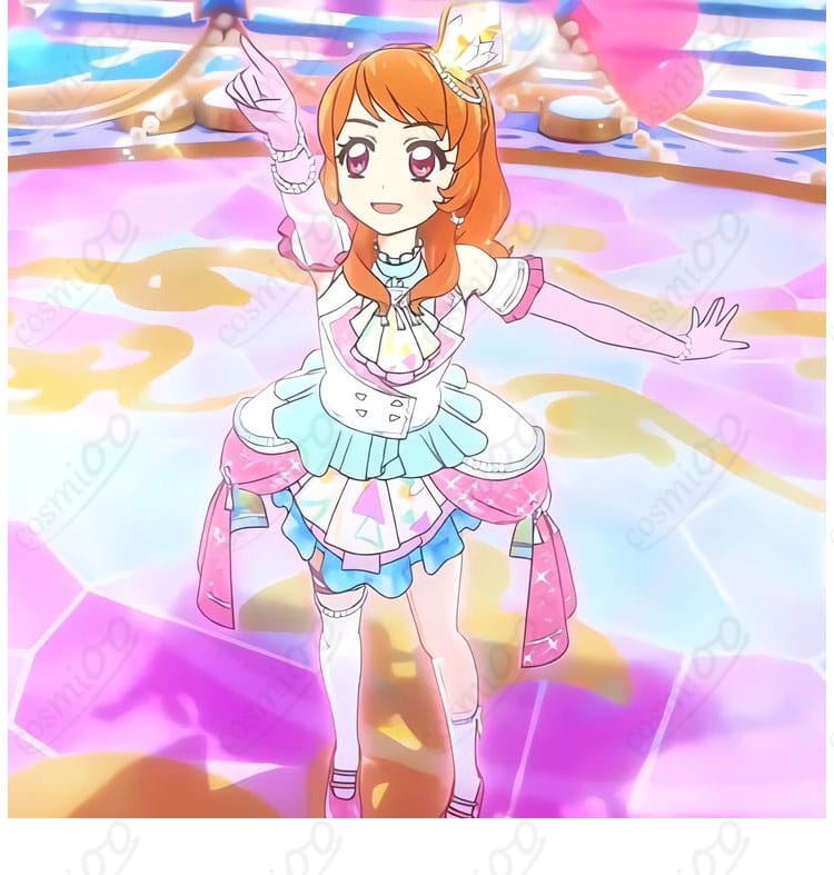 大空あかり アルメリアイルミネイトコーデ|正面からの全体像(ハリ感のあるスカートと高コントラスト配色)