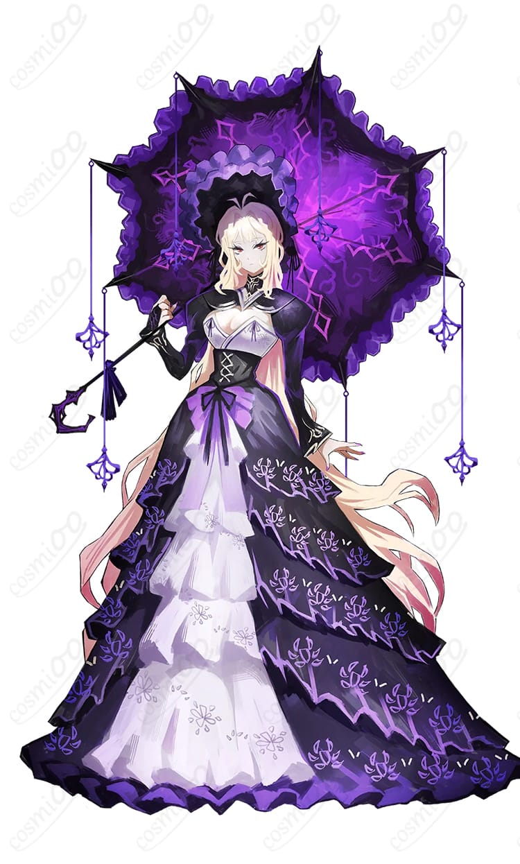 Limbus Company Dulcinea（ドルシネア）イメージのエレガントドレス全身コーディネート