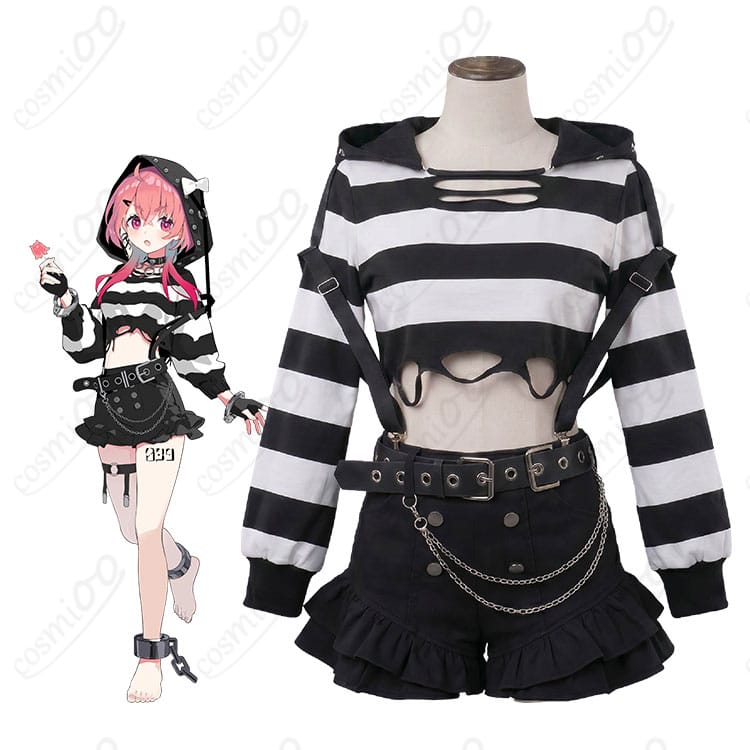 笹木咲 囚人番号039 囚人服風コスプレ一式のビジュアルイメージ
