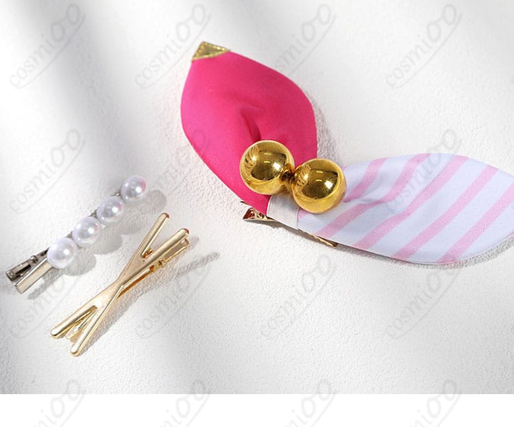 矢澤にこ 水着Ver. ヘアクリップの形状と留め具の拡大写真