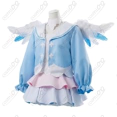 ホロライブ 天音かなた（かなたん）翼付き天使コスプレ衣装｜着脱しやすい6点セット - 1枚目の画像（サムネイル）