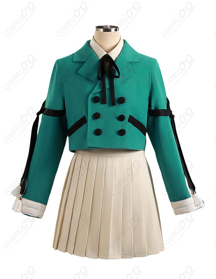 テティア 制服風アレンジコスプレ衣装のジャケット・シャツ・スカート正面全体