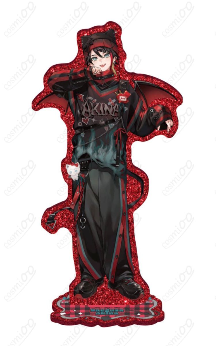 三枝明那『Devilish Nightmare』風コスプレ衣装の全身イメージ。黒基調に高発色差し色のサイバーデザイン。