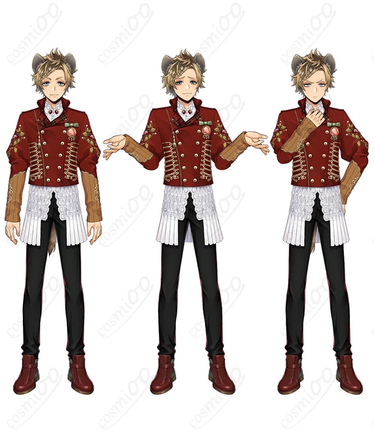 ラギー・ブッチ『ラ・ボンボニエール』コスプレ衣装の正面全身画像(付属品固定とハリ感のあるシルエット)
