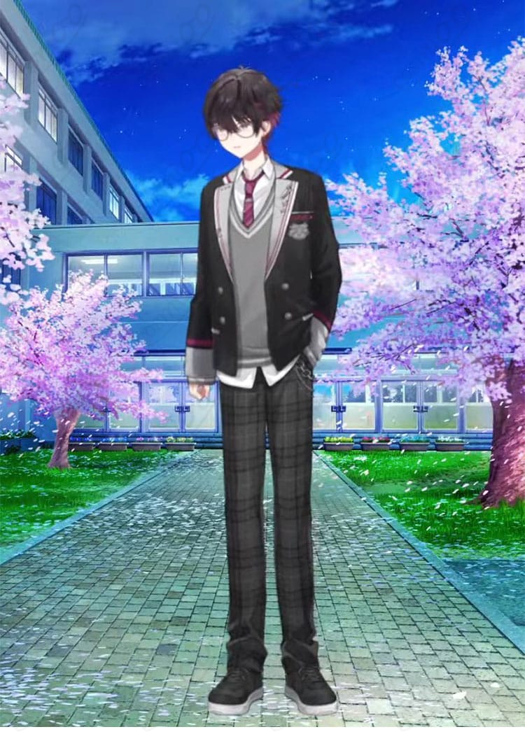 酒寄颯馬 新衣装・学園制服コスプレ一式の全身イメージ(にじさんじ)