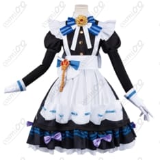 原神の世界観を楽しむ女性用メイド服コスプレ衣装・華やか9点セット - 1枚目の画像（サムネイル）