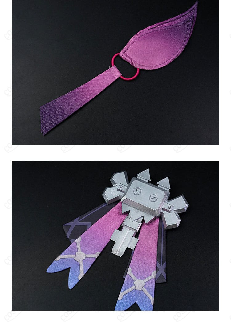 原神 プルーネ風コスプレ ネック周りのアクセサリーと留め具詳細