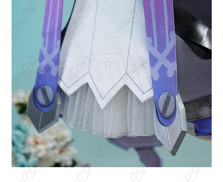 原神 プルーネ風コスプレ 衣帯（ベルト）装飾と留め具の意匠