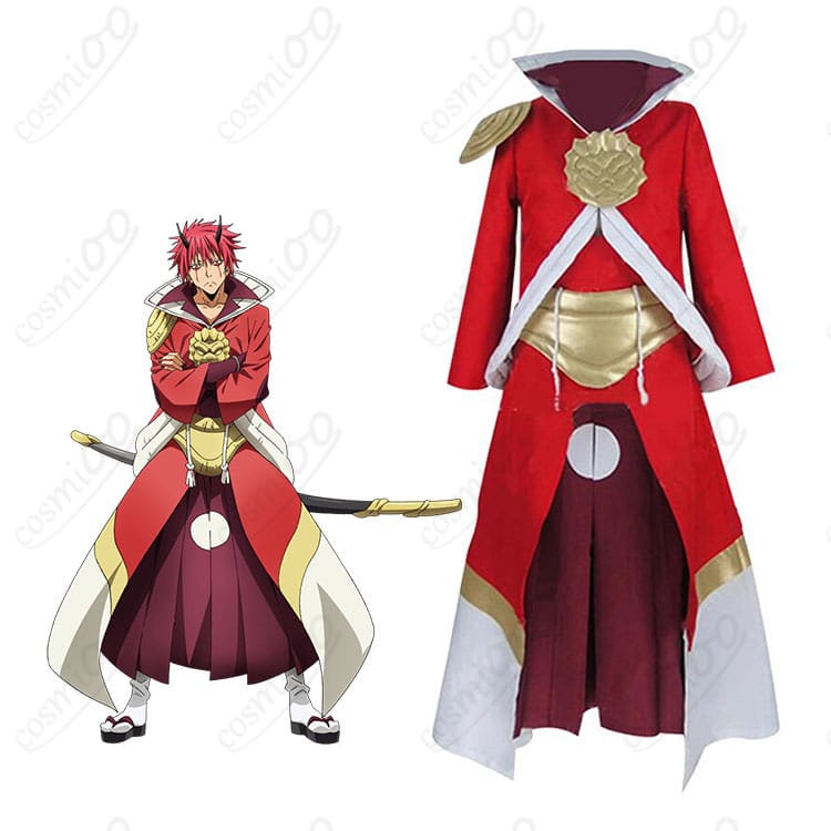 ベニマルの公式ビジュアル風イメージと和装コスプレ衣装の全体図