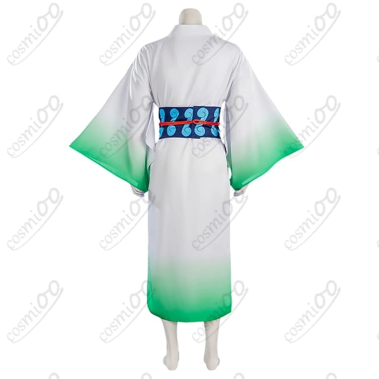 MONSTERS 一百三情飛龍侍極 リューマ白×グリーン和装コスプレ衣装｜帯付きで端正に再現 - 2枚目の画像